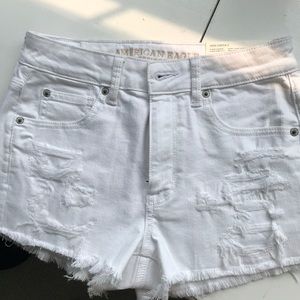 NEVER WARN white American Eagle Jean shorts